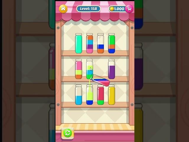 Water sort Puzzle level 158 (play on Facebook)