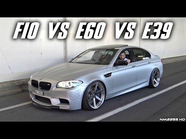 BMW M5 F10 vs. E60 vs. E39 Exhaust SOUND Comparison! - Revs & Accelerations!