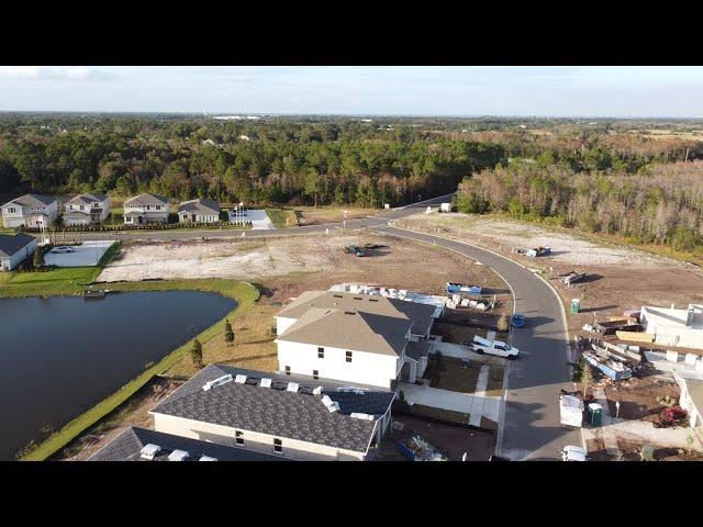 Aerial Drone Tour of New Construction Southern Pines Neighborhood in Saint Cloud, Florida!