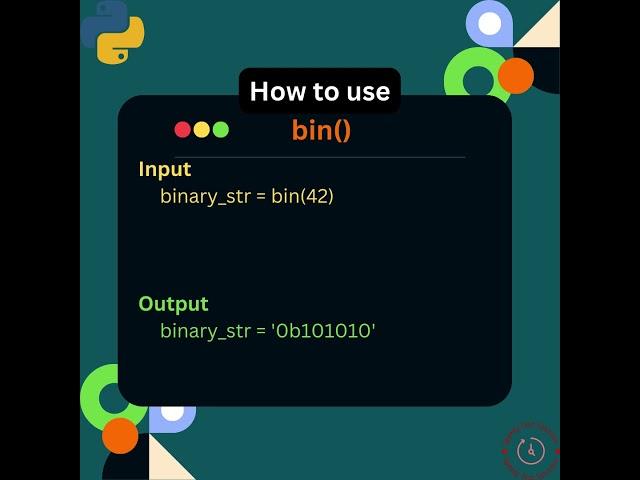 Python's bin() function