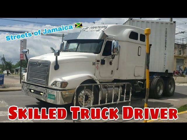 Trucking on the narrow and busy streets of Jamaica #trucking #truckdriver #indiantruckingvlog #fun