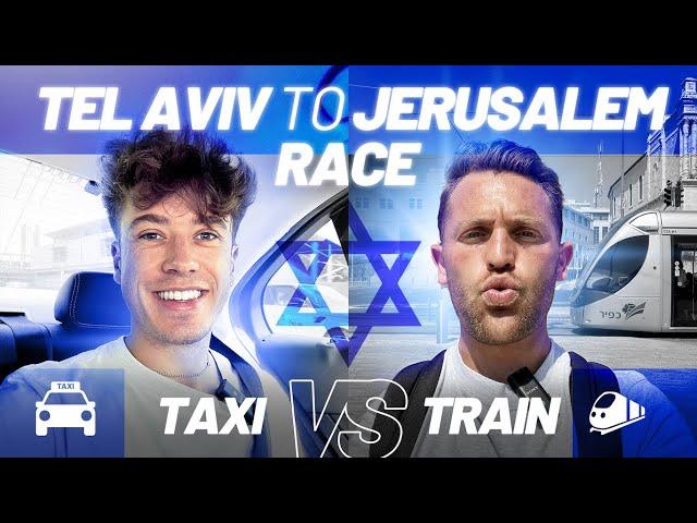 RACING from Tel Aviv to Jerusalem | Uber TAXI vs high-speed TRAIN