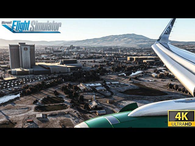 Microsoft Flight Simulator 2020 Extreme Realistic GRAPHICS landing in Reno 4K