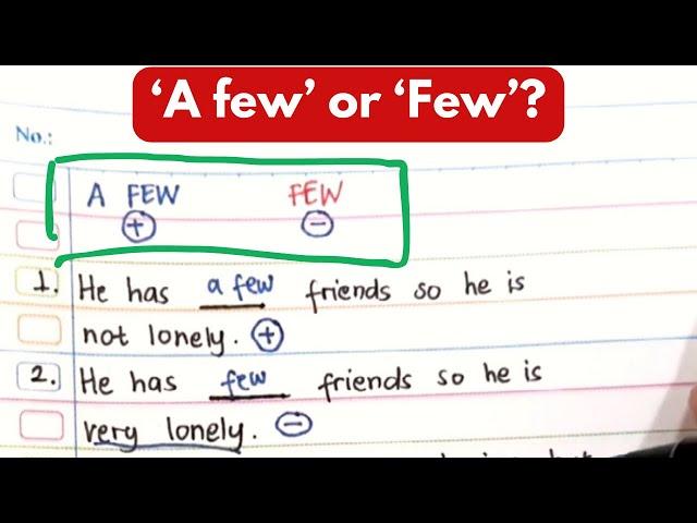 English Grammar Exercise | A few / few? | Basic Grammar for Beginner | English Lesson | English Tips