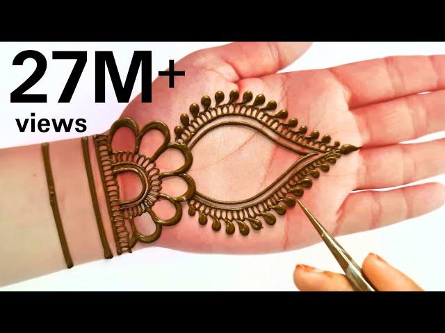 Easy Simple Diwali Special Stylish Mehndi Design | Front hand Mehandi for hands | आसान मेंहदी डिजाइन