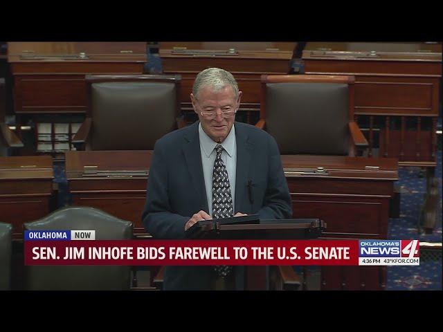 Sen. Jim Inhofe bids farewell to the U.S. Senate