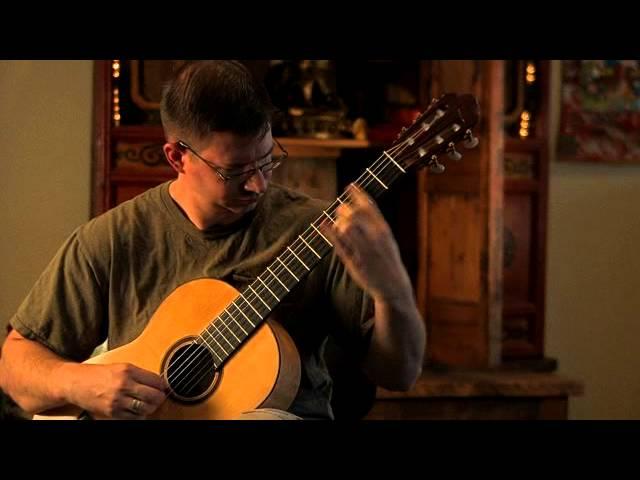 Barrios "La Cathedral" Justin McMurdo playing a "La Leona" style guitar