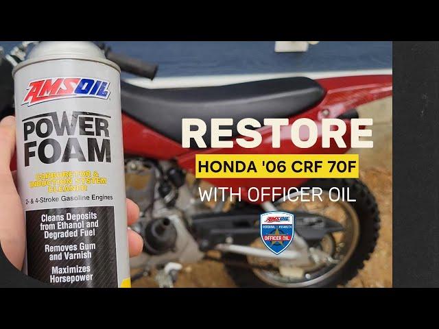 How to Clean a Honda CRF70F Carburetor WITHOUT disassembly using AMSOIL Power Foam ️