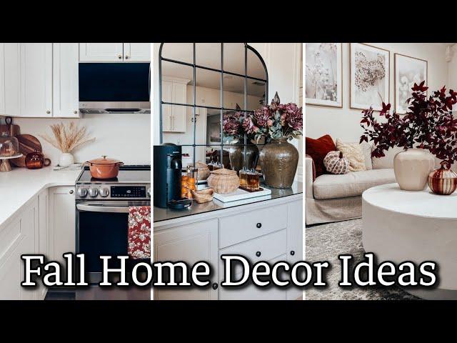 FALL DECORATING IDEAS 2024 | FALL HOME DECOR STYLING | DECORATE WITH ME | DESIGNER LOOK FOR LESS