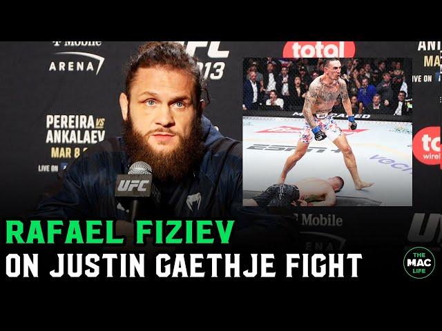 Rafael Fiziev on Justin Gaethje: “It’s very hard to come back from a knockout like his”