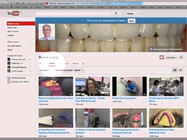 Dalhousie Removable Prosthodontics YouTube Videos & Website