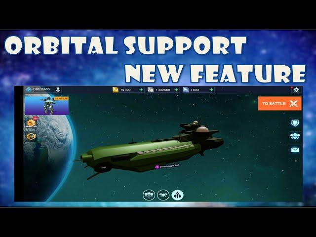 Orbital support new feature gameplay test server war robots
