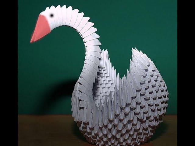 Make a swan from paper (origami)