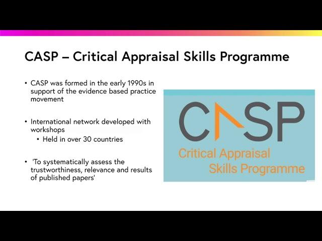 Critical Appraisal Skills Programme CASP