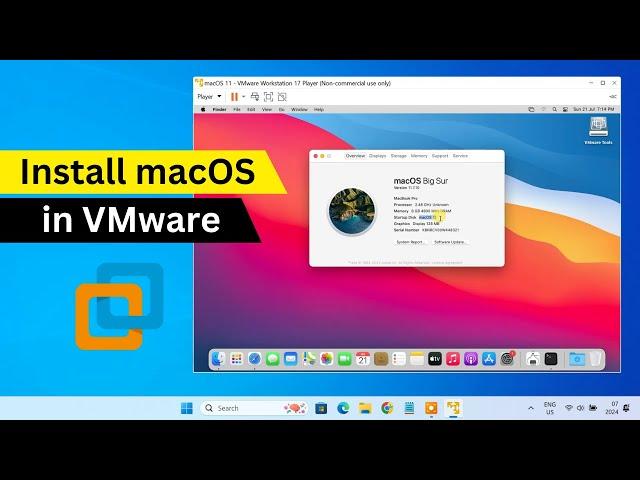 Install macOS in VMware on a Windows PC