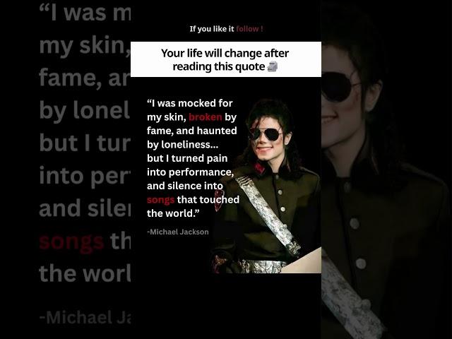 Michael Jackson didn't give up #quotes #life