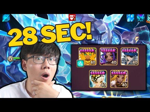 28 Sec Giants Abyss Hard Record On This Account! - Summoners War