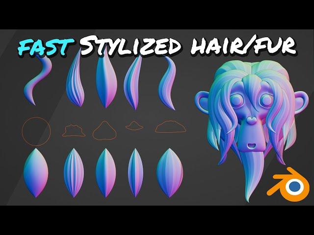 How to create FAST Stylized Hair/Fur in Blender 4.0