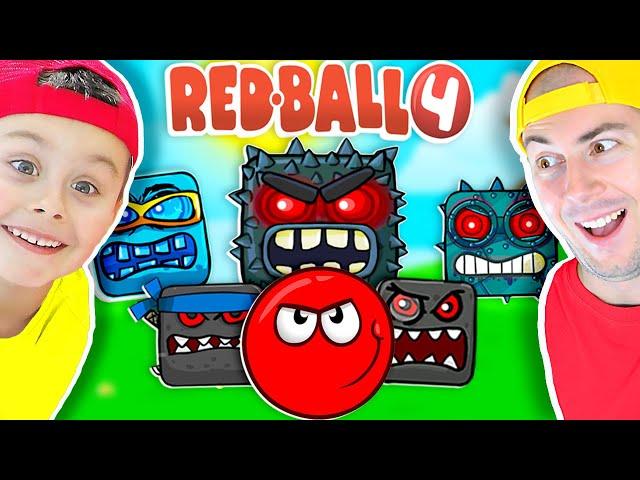 Несносный КРАСНЫЙ ШАР 4 - Полное прохождение | Мультик ИГРА Red Ball 4 | ИГРАЗАВР