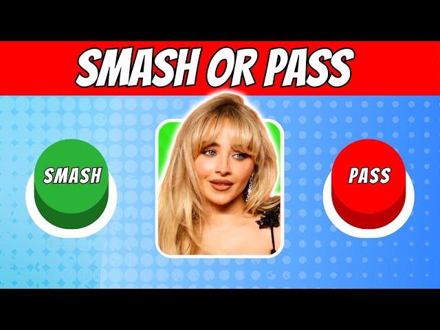 SMASH or PASS 100 OPTIONS!! | Hottest Celebrity Female Edition 2024 | QUIZ WAVEZ