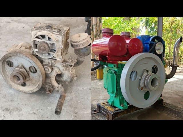 Restoration and Modification of Old Single Piston Diesel Engine#restoration#modification#Diesel