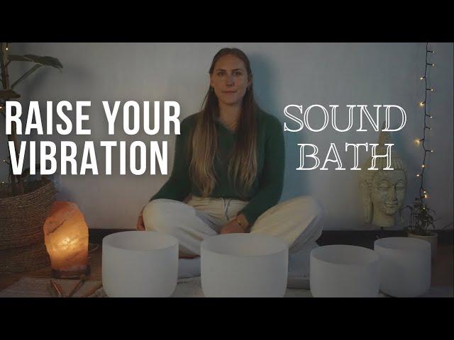 Crystal Singing Bowls Sound Bath to Raise your Vibration (36min)