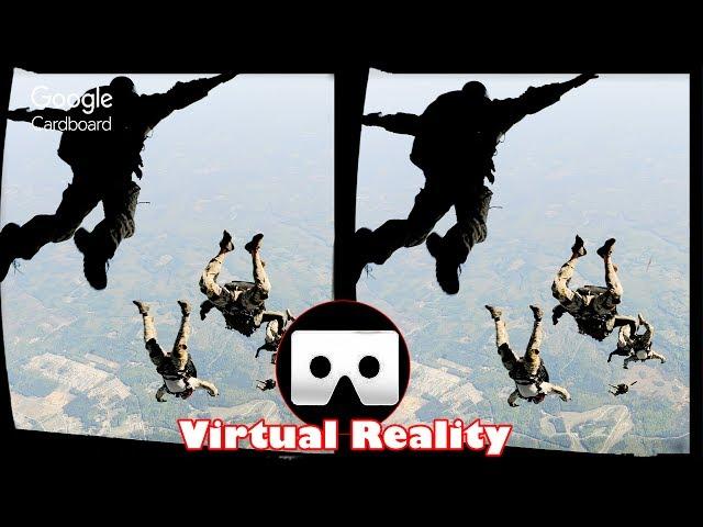 3D FREE PARACHUTE JUMP VR Videos 3D SBS Google Cardboard VR Virtual Reality VR Box