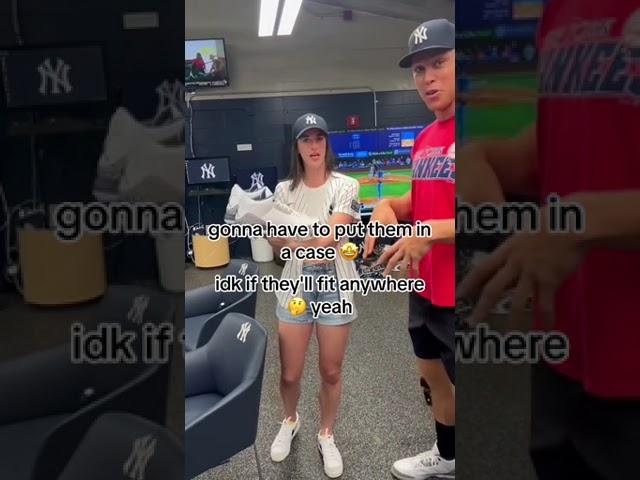 Aaron Judge gifts Caitlin Clark kicks 