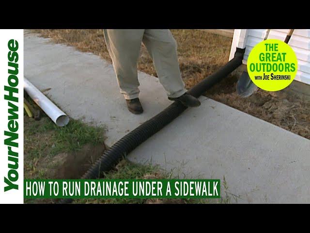 How to Run Wires or Drainage Under a Sidewalk or Driveway - The Great Outdoors