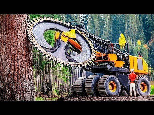 Extreme Dangerous Fastest Big Chainsaw Cutting Tree Machines | Monster Stump Removal Excavator #32