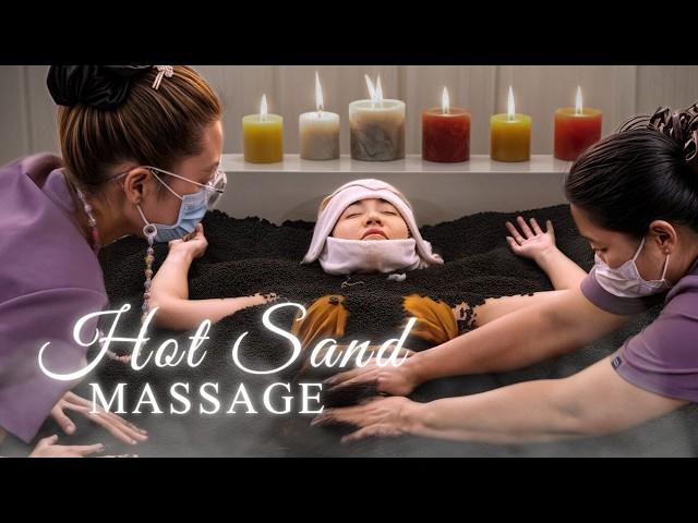 ASMR Scrubbing Massage with HOT SAND & Thai Herbs: Say Goodbye to Dead Skin