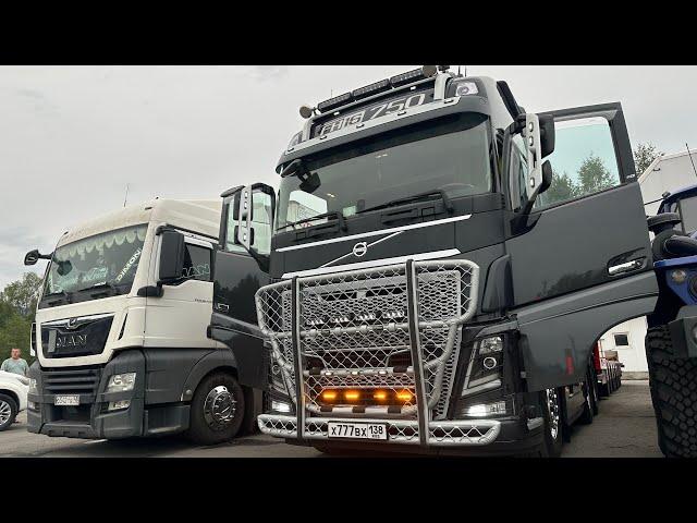 #Катаемся_197 Встреча с Русланом (Grizzly) VOLVO FH16 750 Пушка Гонка MAN TGX 460