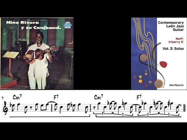 Niño Rivera MONTE ADENTRO Cuban Tres Latin Jazz Guitar Solo Transcription