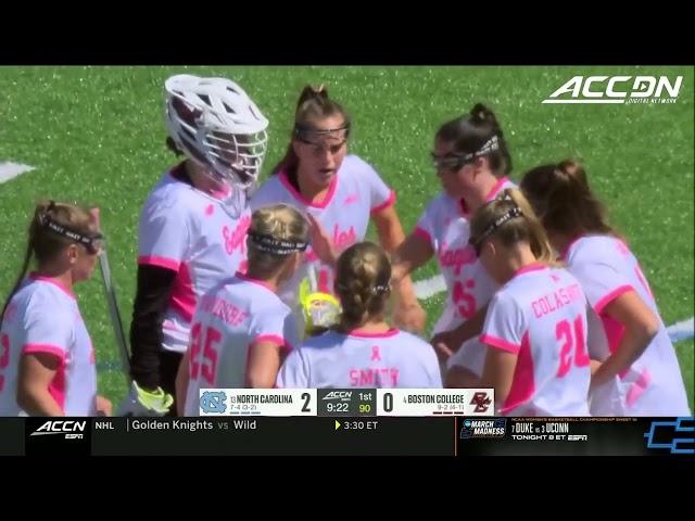 North Carolina vs  Boston College women's college lacrosse 2024