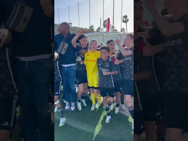 Ajax PITCH INVASION after winning the Algarve Elite Cup! #football #soccer #footballskills #sports