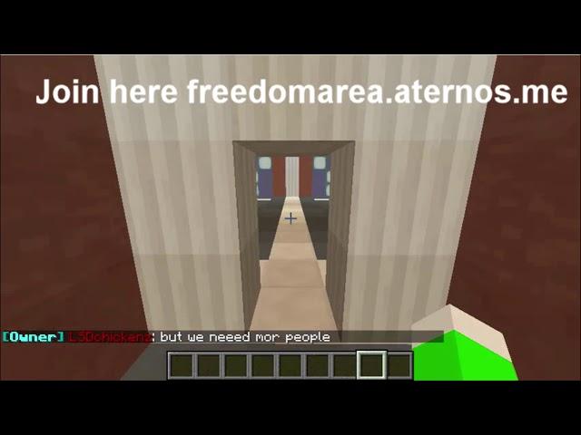 Minecraft server need staff BADLY! 1.8.8 ip is: freedomarea.aternos.me [OPEN]