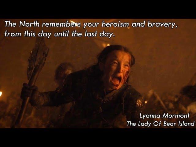 Lyanna Mormont || The Lady of Bear Island || We will miss you