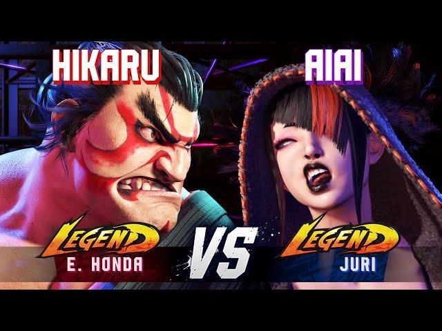 SF6 ▰ HIKARU (E.Honda) vs AIAI (Juri) ▰ High Level Gameplay