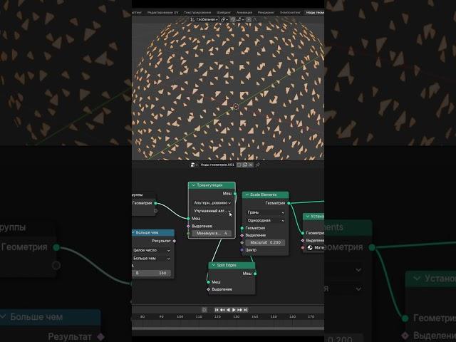Короче говоря я начал изучать ГеометриНодс- Blender - Triangulate ! Уроки Blender для начинающих