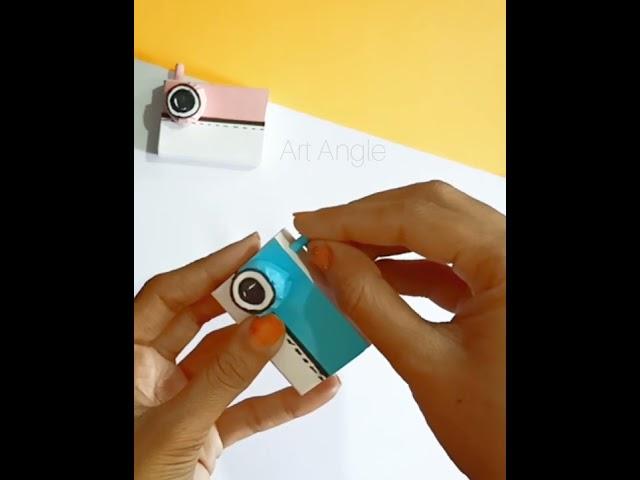 How to make Paper camera/paper camera/Easy DIY/ mini paper camera/school hacks/origami crafts#shorts