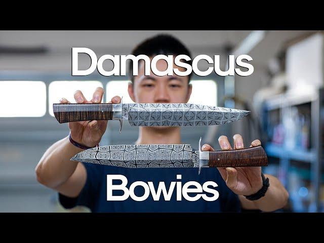 Making a Pair of Mosaic Damascus Bowies