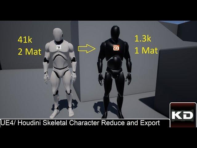 UE4/ Houdini Skeletal Character Reduce and Export