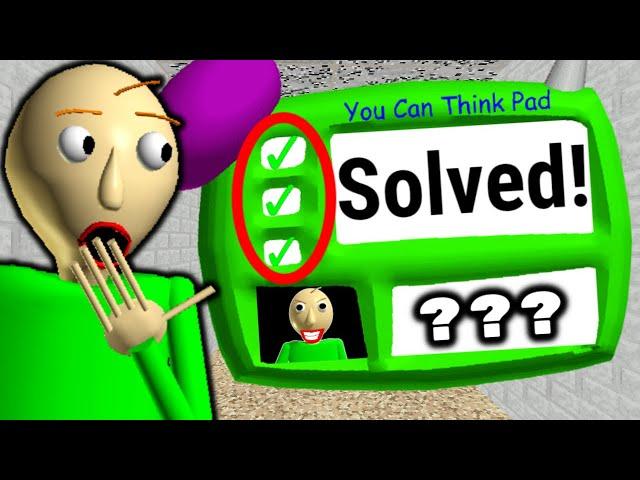 I Got The Impossible Question RIGHT! | Baldi's Basics