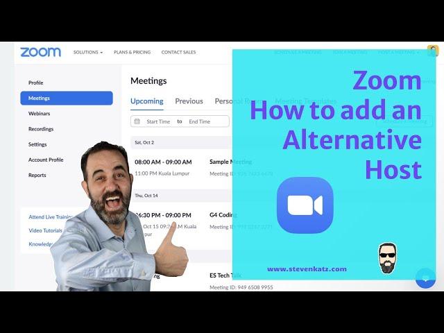 Zoom: How to add an Alternative Host