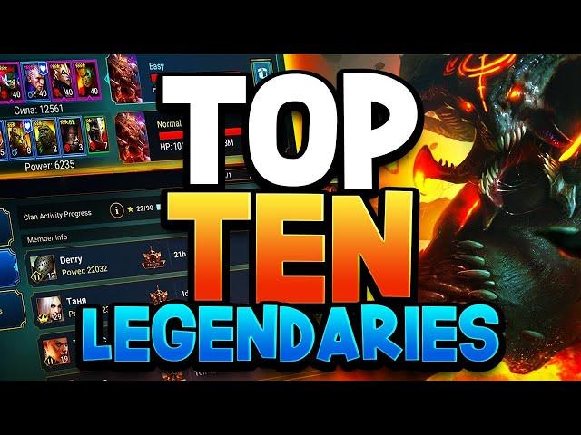 Top 10 Legendary Champions for Clan Boss in Raid Shadow Legends (Non Void)