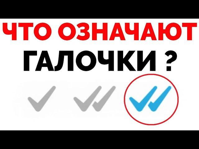 Что означают галочки в Ватсапе и Вайбере ?