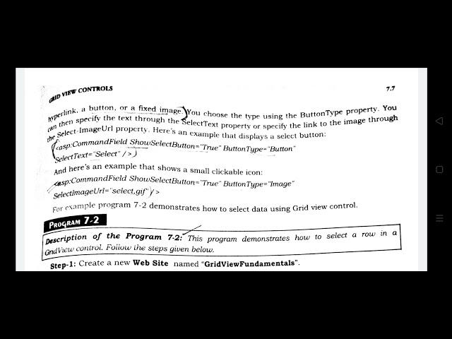 ASP.NET ! TOPIC Introduction to The Grid view control  Part 1