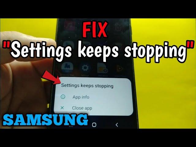 How to Fix "Settings keeps stopping" problem on Samsung Galaxy A01 Core