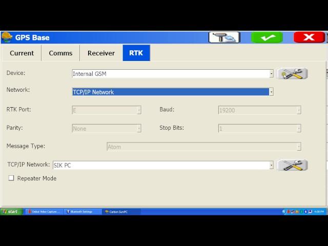 RTK Base Configuration with Proflex 500 with GSM support