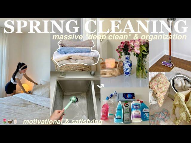 massive SPRING CLEANING + ORGANIZATION *deep cleaning video* 2024 | very satisfying + motivating